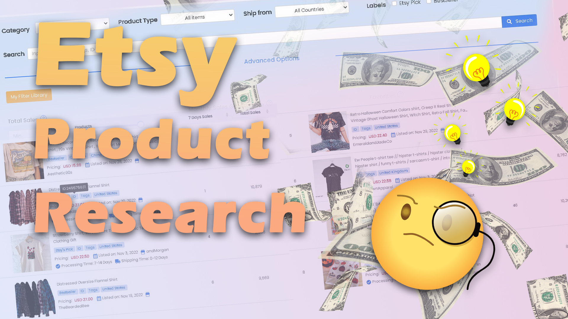 Etsy product research! Find the Best Selling Items On Etsy !!